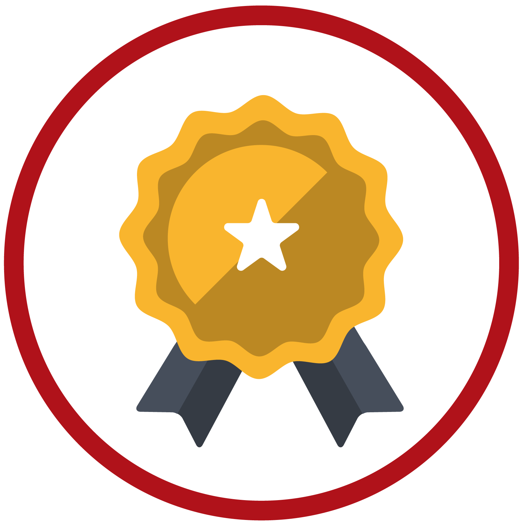 An icon of an achievement ribbon