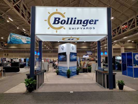 A booth built by Cardinal for Bollinger Shipyard as part of their trade show business plan.