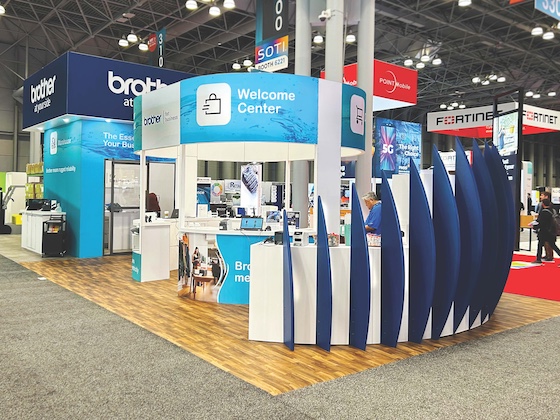 We'll help you stand out with our trade show booths, like this exhibit we made for Brother with 3D elements to add texture and branding.