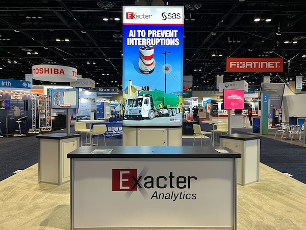 A booth designed and installed by Cardinal Expo for Exacter Analytics at DISTRIBUTECH Conference