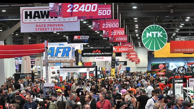 High Performance Expo Conference attendees enter the Geo Week exhibition hall.